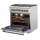 FORNO Appliance Package - 30" Dual Fuel Range, 30" Range Hood, 60" Refrigerator, Dishwasher, Microwave Drawer, Wine Cooler, AP-FFSGS6125-30-W-9