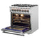 FORNO Massimo 30" 4.32 cu. ft. Freestanding Dual Fuel Range with 5 Burners, FFSGS6125-30