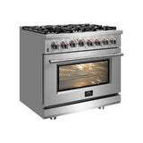 FORNO Massimo 30" 4.32 cu. ft. Freestanding Dual Fuel Range with 5 Burners, FFSGS6125-30