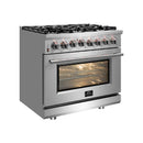 FORNO Massimo 30" 4.32 cu. ft. Freestanding Dual Fuel Range with 5 Burners, FFSGS6125-30