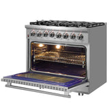 FORNO Massimo 36″ 5.36 cu. ft. Freestanding Dual Fuel Range with 6 Burners, FFSGS6125-36