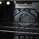FORNO Espresso Leonardo 30" 5 cu. ft. Gas Range in Black with Silver Handles, FFSGS1116-30BLK