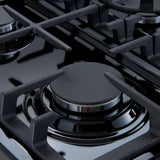 FORNO Espresso Leonardo 30" 5 cu. ft. Gas Range in Stainless Steel with Silver Handles, FFSGS1116-30