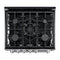 FORNO Espresso Leonardo 30" 5 cu. ft. Gas Range in Stainless Steel with Silver Handles, FFSGS1116-30