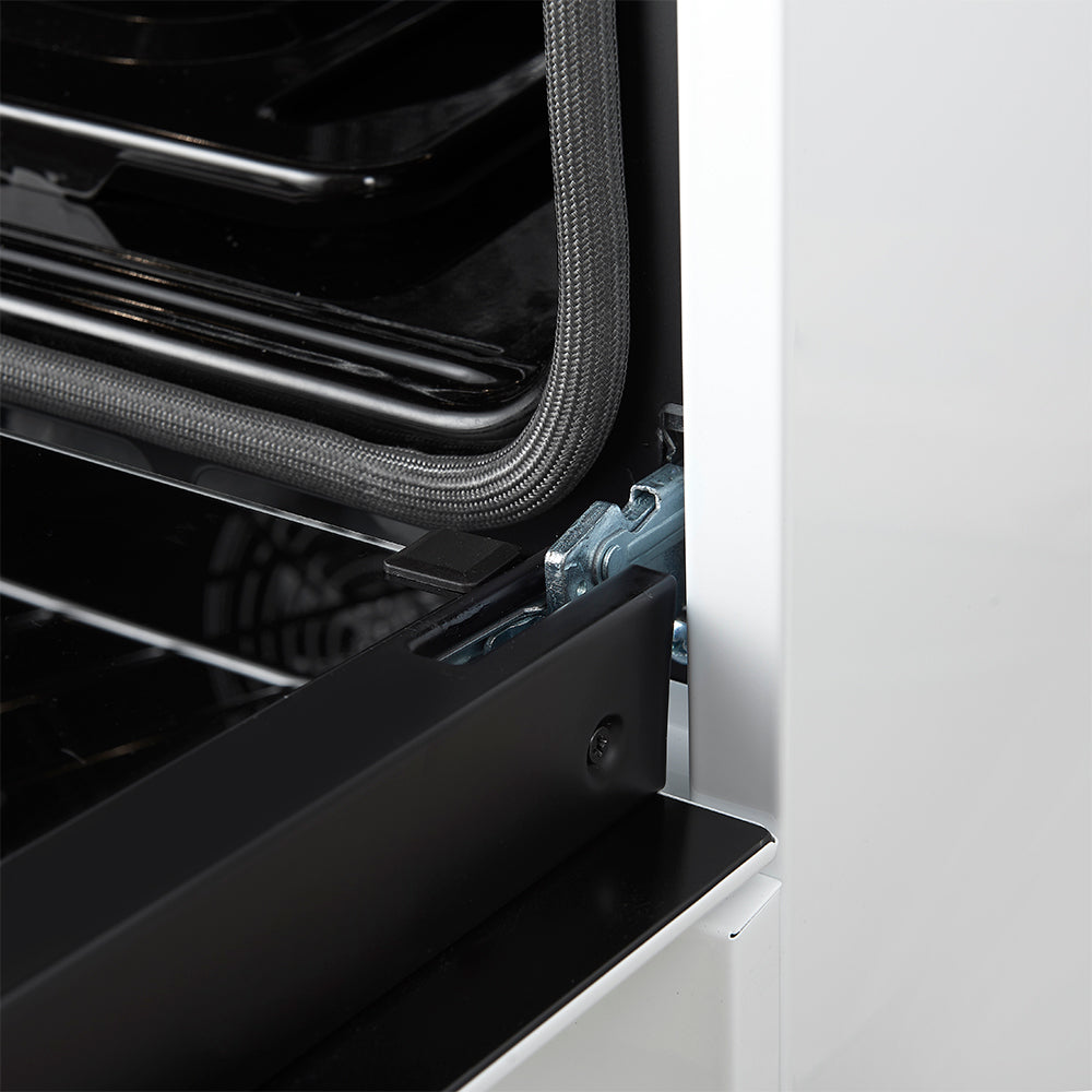 FORNO Espresso Leonardo 30" 5 cu. ft. Gas Range in White with Silver Handles, FFSGS1116-30WHT