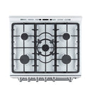 FORNO Espresso Leonardo 30" 5 cu. ft. Gas Range in White with Silver Handles, FFSGS1116-30WHT