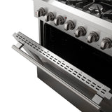 FORNO Galiano 36" 5.36 cu. ft. Dual Fuel Range with 6 Italian Burners in Stainless Steel, FFSGS6156-36
