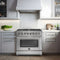 FORNO Appliance Package - 36 Inch Dual Fuel Range, Wall Mount Range Hood, Microwave Drawer, AP-FFSGS6156-36-W-3