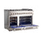 FORNO Capriasca 48" 6.58 cu. ft. Dual Fuel Range with 8 Italian Burners in Stainless Steel, FFSGS6187-48