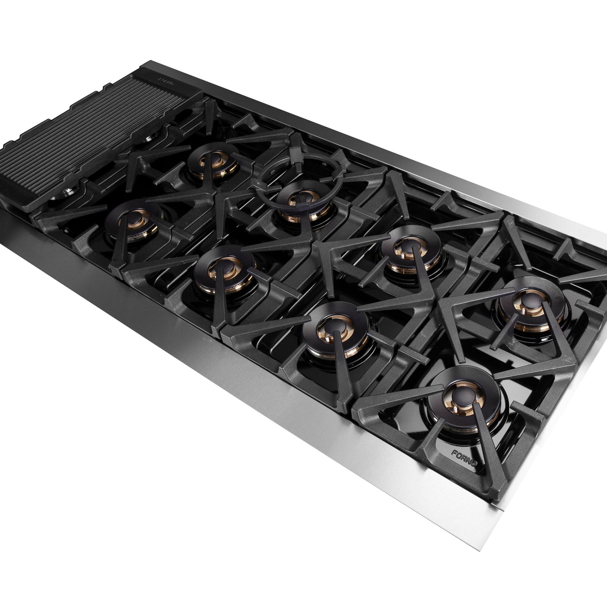 FORNO Capriasca 60" 8.64 cu. ft. Dual Fuel Range with 10 Italian Burners in Stainless Steel, FFSGS6187-60