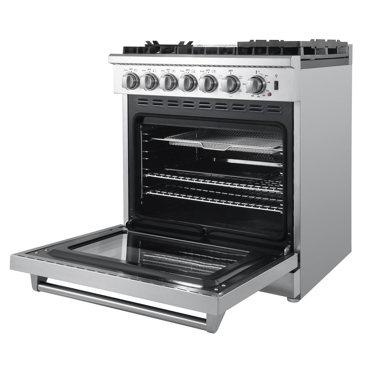 FORNO Lazio 30" 4.32 cu. ft. Dual Fuel Range with 5 Italian Burners in Stainless Steel, FFSGS6196-30