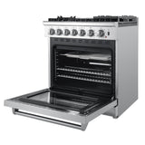 FORNO Lazio 30" 4.32 cu. ft. Dual Fuel Range with 5 Italian Burners in Stainless Steel, FFSGS6196-30