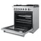 FORNO Lazio 30" 4.32 cu. ft. Dual Fuel Range with 5 Italian Burners in Stainless Steel, FFSGS6196-30