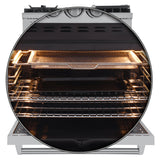 FORNO Lazio 30" 4.32 cu. ft. Dual Fuel Range with 5 Italian Burners in Stainless Steel, FFSGS6196-30