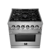 FORNO Massimo 30″ 4.32 cu. ft. Freestanding Gas Range with 5 Burners, FFSGS6239-30