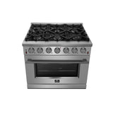 FORNO Massimo 36" 5.36 cu. ft. Freestanding Gas Range with 6 Burners, FFSGS6239-36