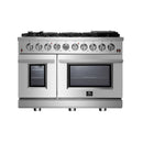 FORNO Massimo 48″ 6.58 cu. ft. Freestanding Gas Range with 8 Burners, FFSGS6239-48