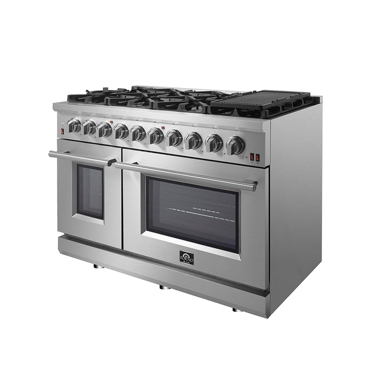 FORNO Massimo 48″ 6.58 cu. ft. Freestanding Gas Range with 8 Burners, FFSGS6239-48