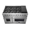 FORNO Appliance Package - 48" Gas Range, Range Hood, 36" Refrigerator, Dishwasher, Microwave Drawer, Wine Cooler, AP-FFSGS6239-48-5