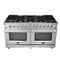 FORNO Massimo 60″ 8.64 cu. ft. Freestanding Gas Range with 10 Burners, FFSGS6239-60