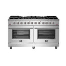 FORNO Massimo 60″ 8.64 cu. ft. Freestanding Gas Range with 10 Burners, FFSGS6239-60