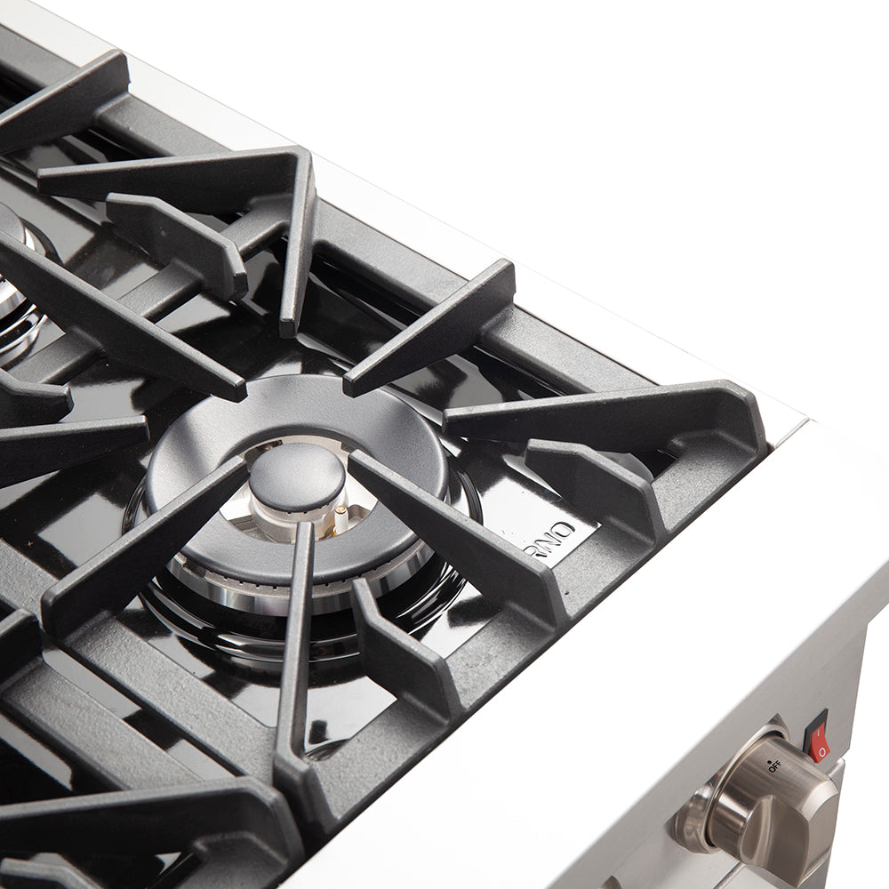 FORNO Galiano 36" 5.36 cu. ft. Gas Range with 6 Italian Burners in Stainless Steel, FFSGS6244-36