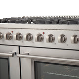 FORNO Galiano 48" 6.58 cu. ft. Gas Range with 8 Italian Burners in Stainless Steel, FFSGS6244-48