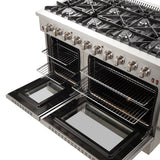 FORNO Galiano 48" 6.58 cu. ft. Gas Range with 8 Italian Burners in Stainless Steel, FFSGS6244-48