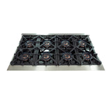 FORNO Capriasca 48″ 6.58 cu. ft. Gas Range with 8 Italian Burners in Stainless Steel, FFSGS6260-48