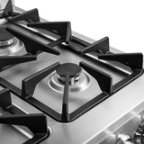 FORNO Breno 24" 2.3 cu. ft. Freestanding Gas Range with 4 Sealed Burners in Stainless Steel, FFSGS6272-24