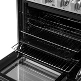 FORNO Breno 24" 2.3 cu. ft. Freestanding Gas Range with 4 Sealed Burners in Stainless Steel, FFSGS6272-24