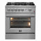 FORNO Giovanni 30" 4.32 cu. ft. Gas Range with 5 Sealed Burners, Air Fry Basket, Wok Support and Griddle, FFSGS6274-30