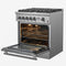 FORNO Giovanni 30" 4.32 cu. ft. Gas Range with 5 Sealed Burners, Air Fry Basket, Wok Support and Griddle, FFSGS6274-30