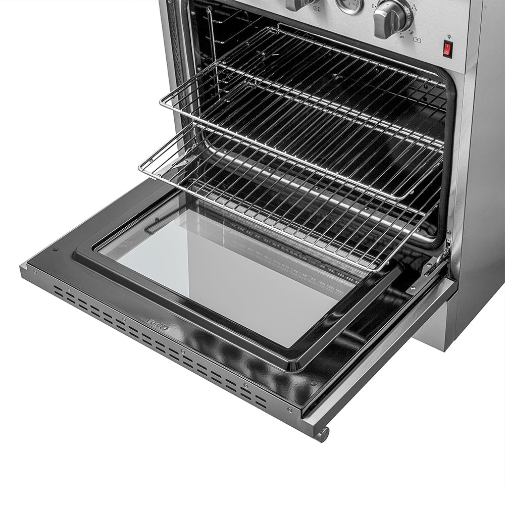 FORNO Giovanni 30" 4.32 cu. ft. Gas Range with 5 Sealed Burners, Air Fry Basket, Wok Support and Griddle, FFSGS6274-30