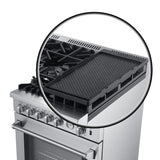 FORNO Lazio 30" 4.3 cu. ft. Gas Range with 5 Sealed Burners, Air Fryer and Griddle, FFSGS6276-30