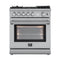 FORNO Appliance Package - 30" Gas Range with Airfryer, Range Hood, 36" Refrigerator, Dishwasher, Microwave Drawer, Wine Cooler, AP-FFSGS6276-30-13