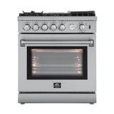 FORNO Lazio 30" 4.3 cu. ft. Gas Range with 5 Sealed Burners, Air Fryer and Griddle, FFSGS6276-30