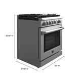 FORNO Lazio 30" 4.3 cu. ft. Gas Range with 5 Sealed Burners, Air Fryer and Griddle, FFSGS6276-30