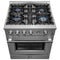 FORNO Marco 30" 4.32 cu.ft. Gas Range with 4 Burners and Built-In Temperature Gauge, FFSGS6277-30