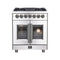 FORNO Massimo 30″ 4.32 cu. ft. Freestanding French Door Dual Fuel Range with 5 Burners, FFSGS6325-30