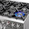 FORNO Massimo 36" 5.36 cu. ft. Freestanding French Door Dual Fuel Range with 6 Burners, FFSGS6325-36