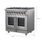 FORNO Massimo 36" 5.36 cu. ft. Freestanding French Door Dual Fuel Range with 6 Burners, FFSGS6325-36