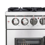 FORNO Massimo 36" 5.36 cu. ft. Freestanding French Door Dual Fuel Range with 6 Burners, FFSGS6325-36