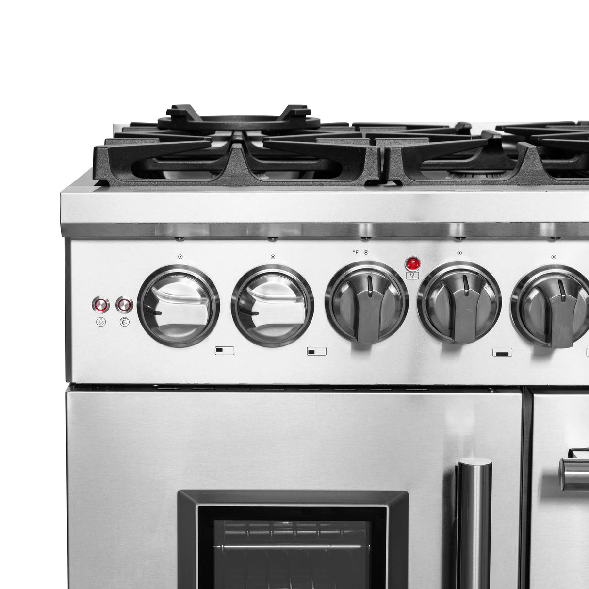 FORNO Massimo 48″ Freestanding French Door Dual Fuel Range with 8 Burners, FFSGS6325-48