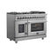 FORNO Massimo 48″ Freestanding French Door Dual Fuel Range with 8 Burners, FFSGS6325-48