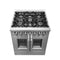 FORNO Galiano 30" 4.32 cu. ft. Dual Fuel Range with French Door in Stainless Steel, FFSGS6356-30