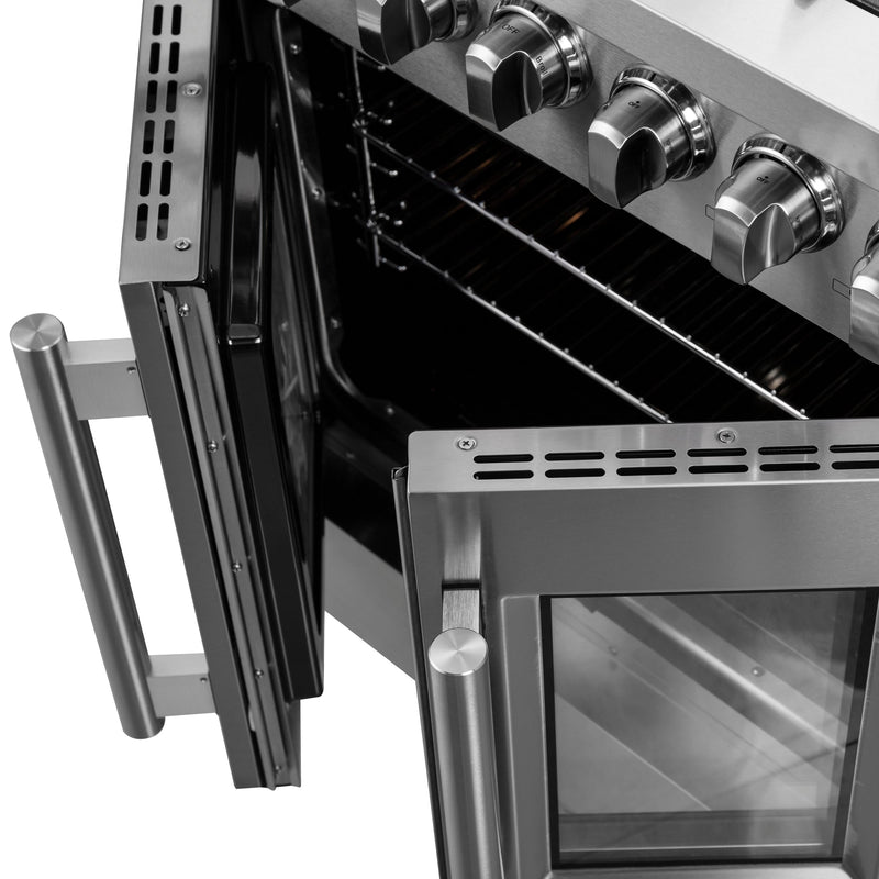 FORNO Galiano 30" 4.32 cu. ft. Dual Fuel Range with French Door in Stainless Steel, FFSGS6356-30