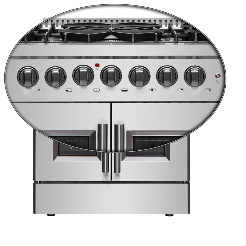 FORNO Galiano 30" 4.32 cu. ft. Dual Fuel Range with French Door in Stainless Steel, FFSGS6356-30