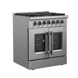 FORNO Galiano 30" 4.32 cu. ft. Dual Fuel Range with French Door in Stainless Steel, FFSGS6356-30
