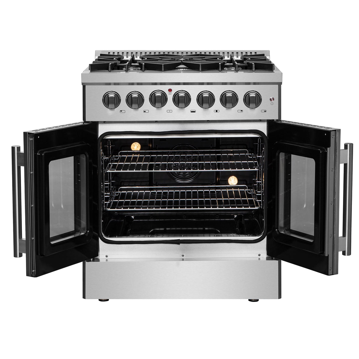 FORNO Galiano 30" 4.32 cu. ft. Dual Fuel Range with French Door in Stainless Steel, FFSGS6356-30